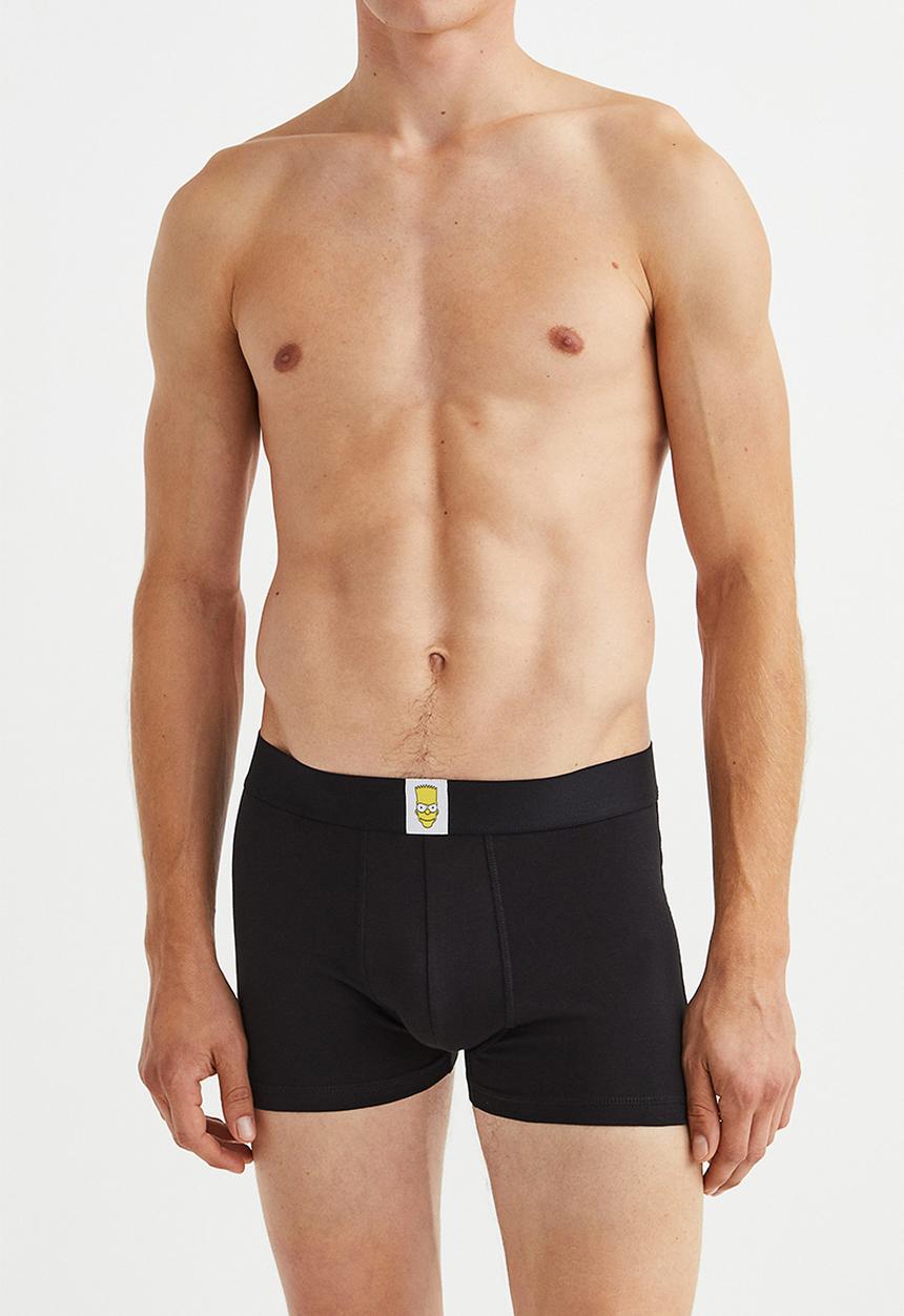 H&M - 3 Pack cotton short trunks - black/the simpsons