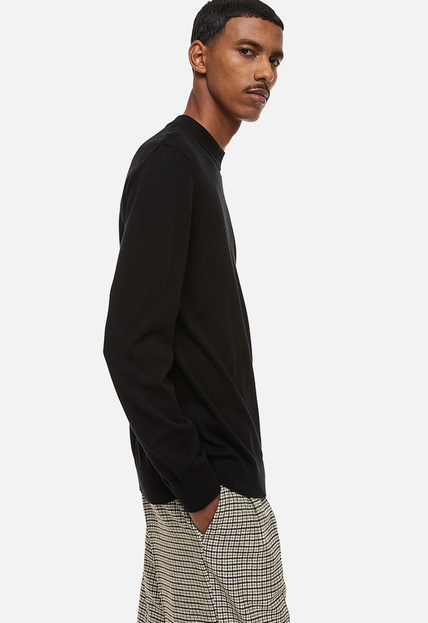 H&M - Slim fit fine-knit turtleneck jumper - black
