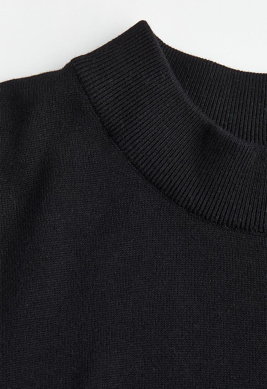 H&M - Slim fit fine-knit turtleneck jumper - black