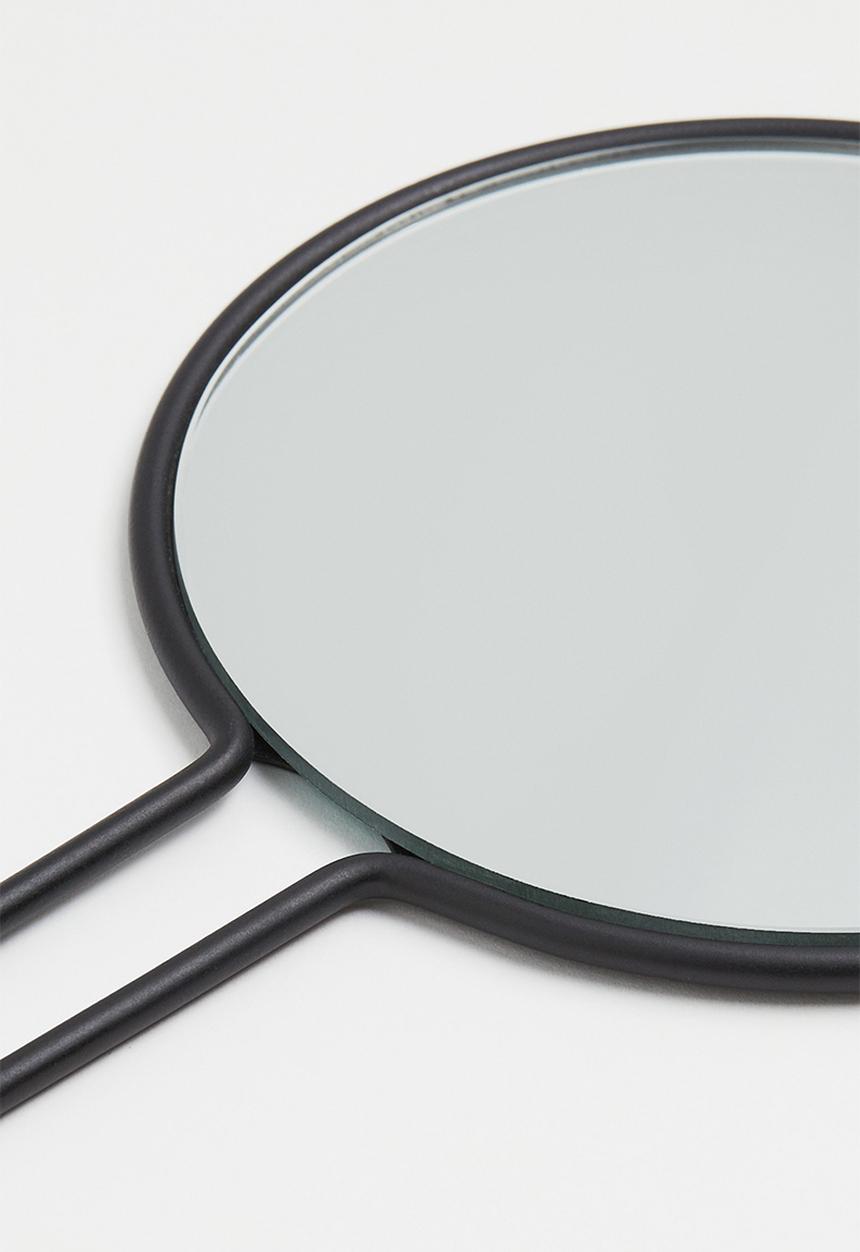 H&M - Metal wire hand mirror - black