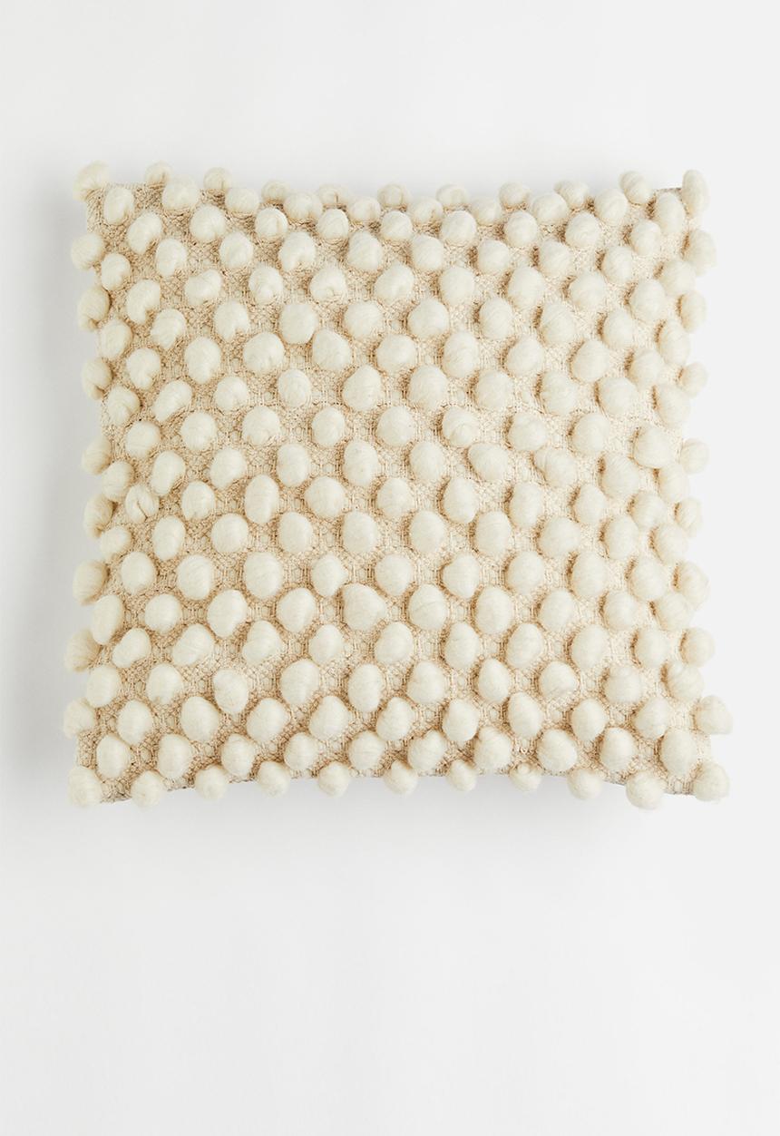 H&M - Wool-blend cushion cover - beige/multi