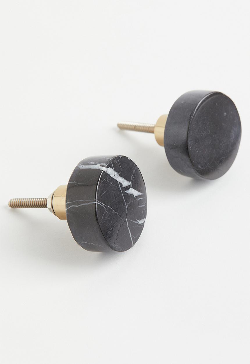 H&M - Marble knob - black