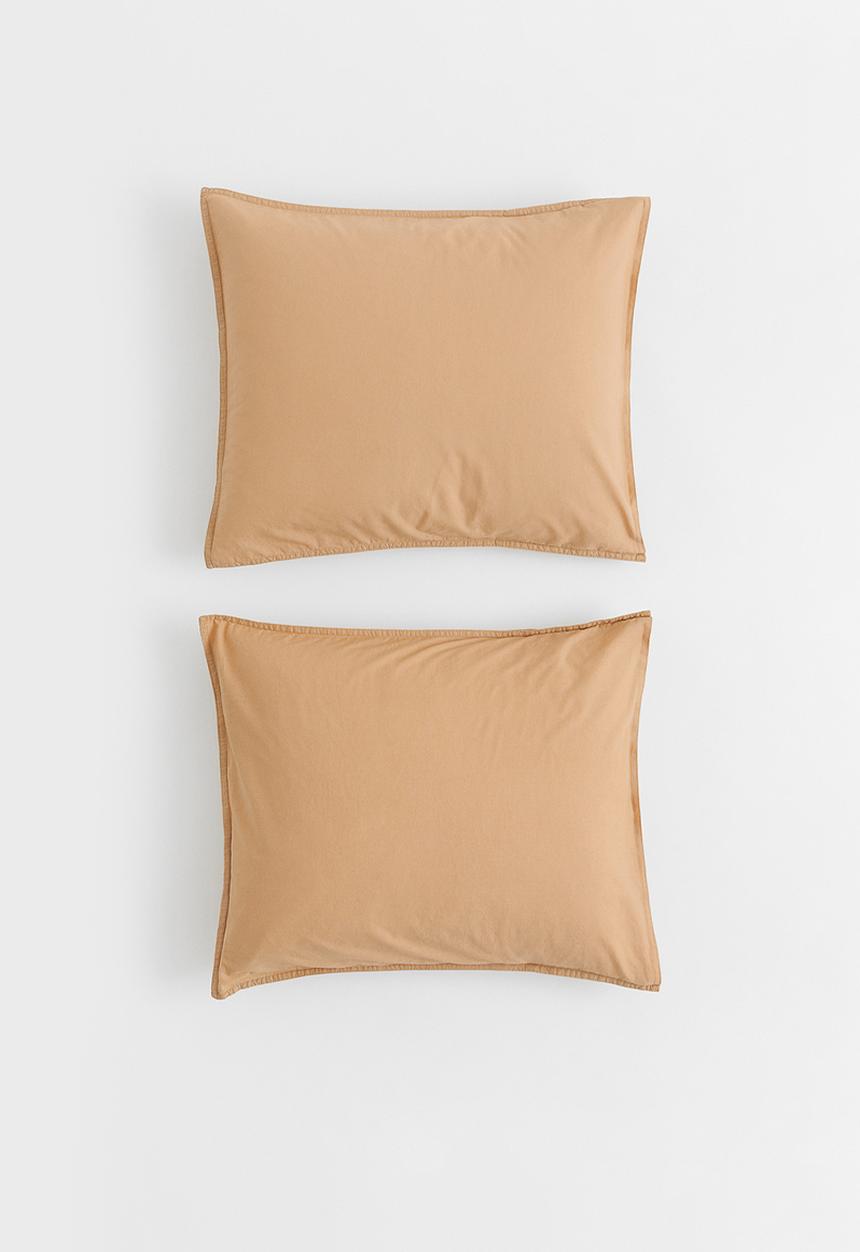 H&M - 2-pack cotton pillowcases - yellow