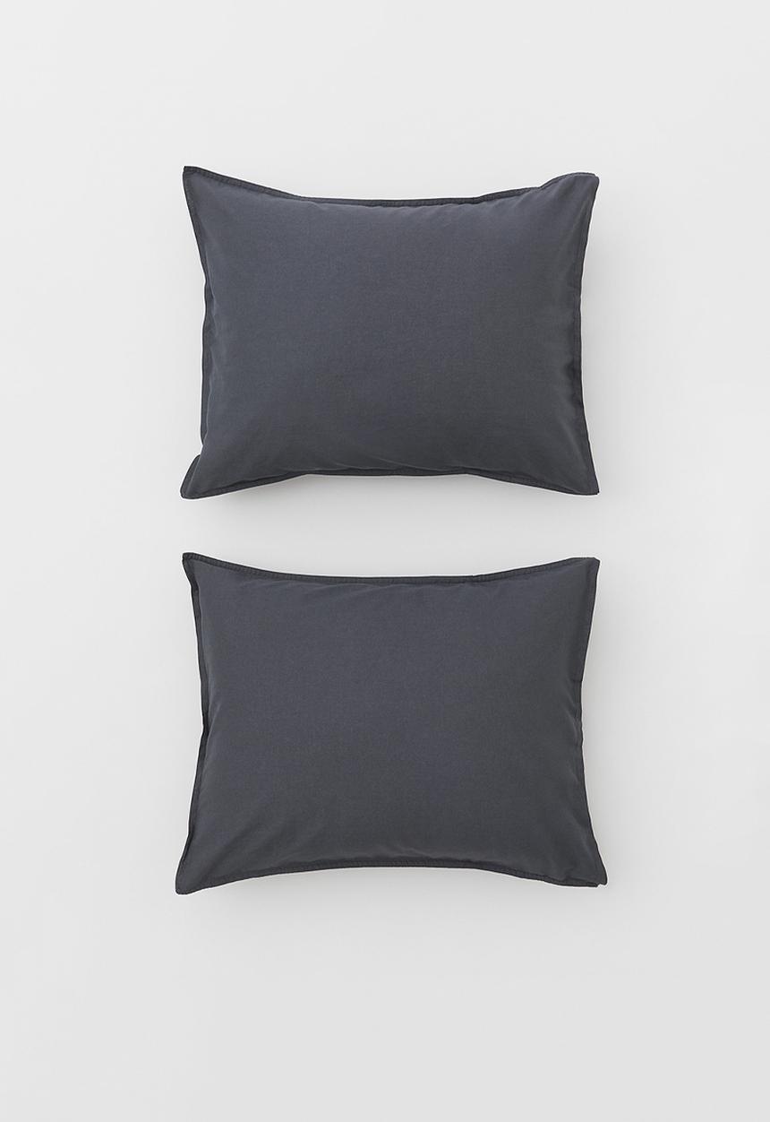 H&M - 2-pack cotton pillowcases - grey