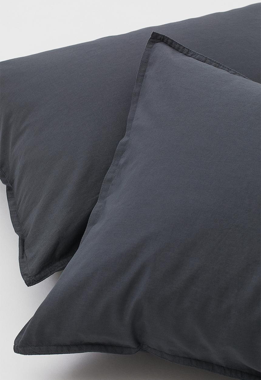 H&M - 2-pack cotton pillowcases - grey