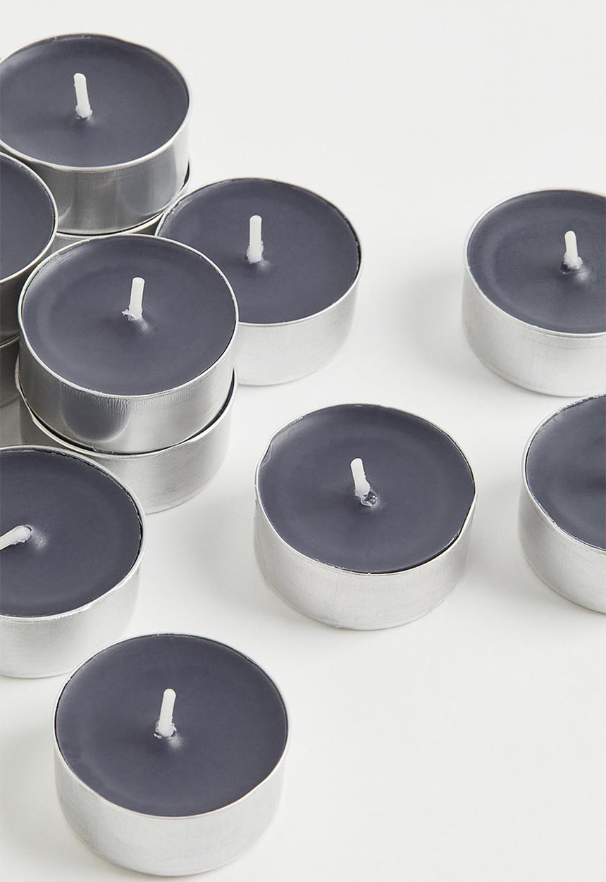 H&M - 18-pack tealights - grey