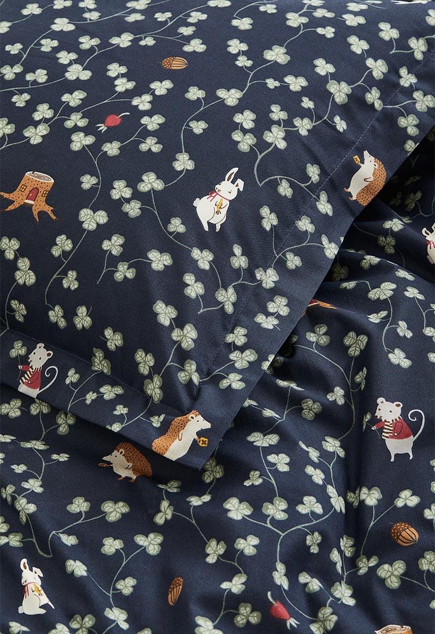 H&M - Patterned single duvet cover set - blue/multi