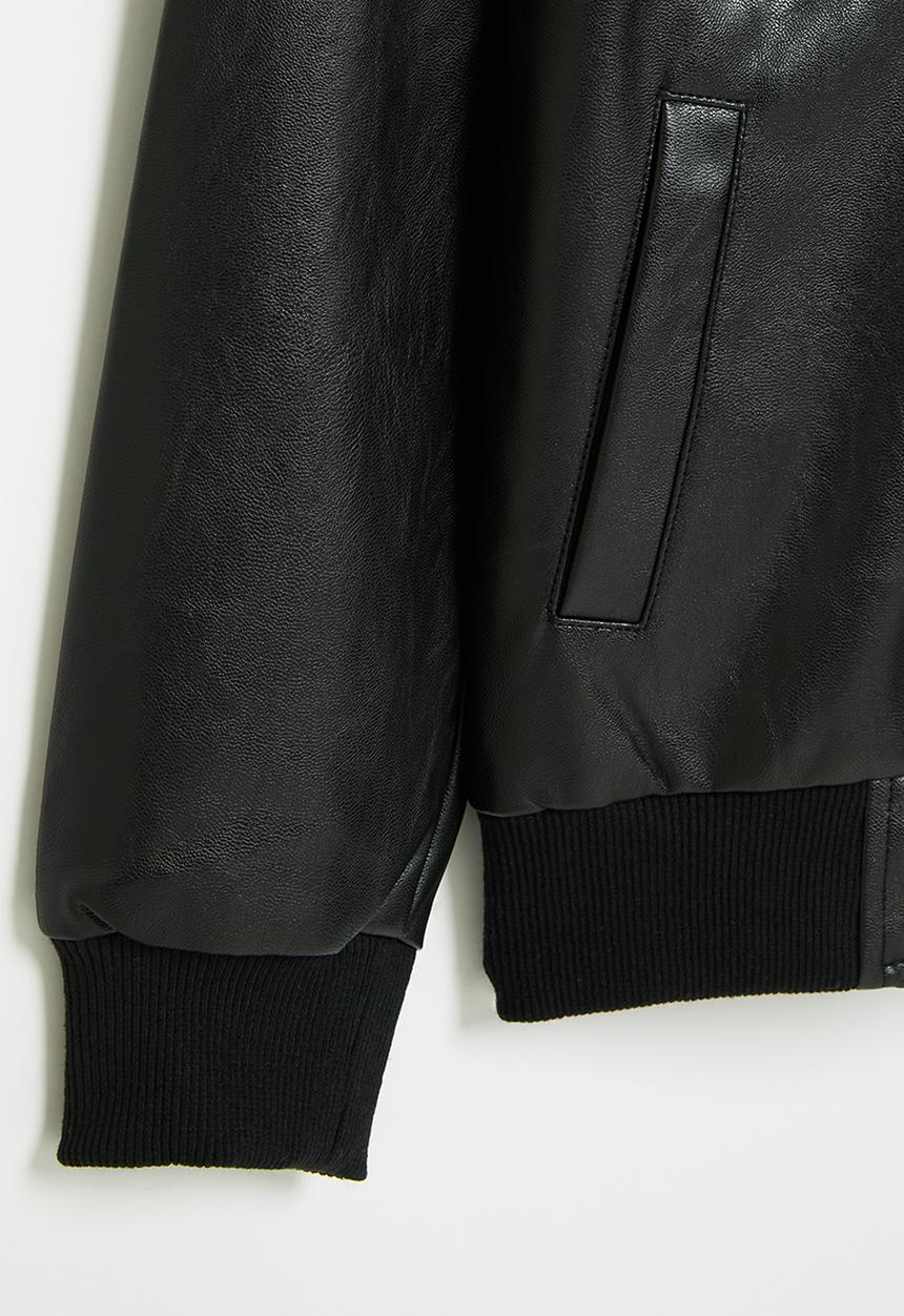 Pop Candy - Faux leather jacket - black