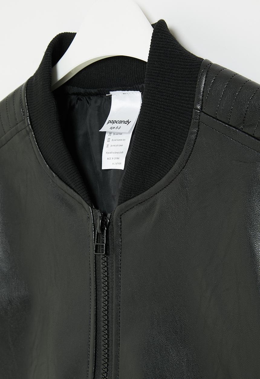 Pop Candy - Faux leather jacket - black