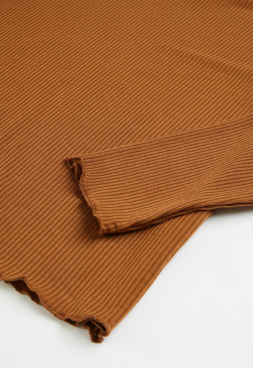 Girls rib set - brown