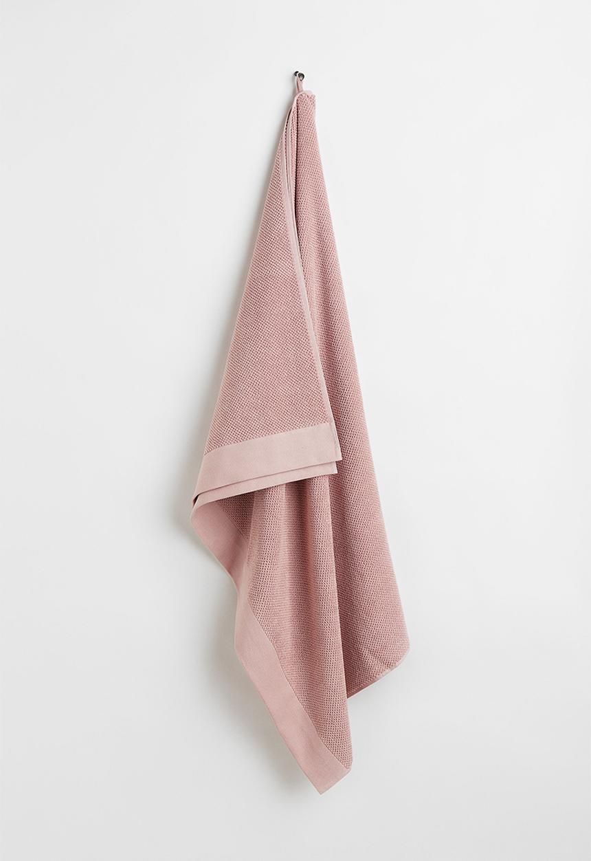 H&M - Cotton terry bath sheet - pink