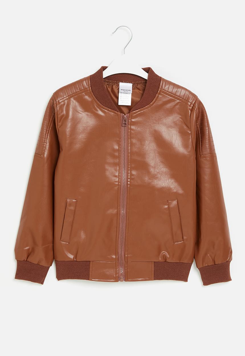 Pop Candy - Faux leather jacket - brown