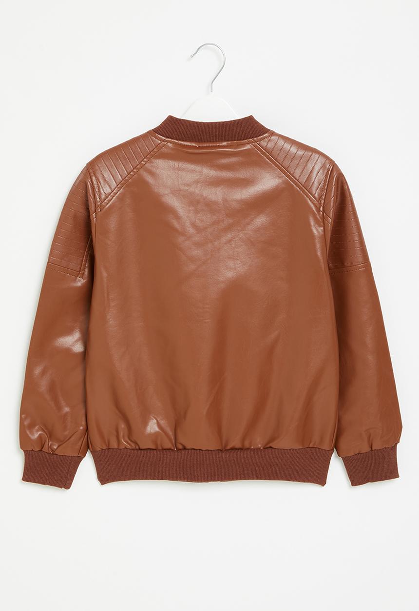 Pop Candy - Faux leather jacket - brown