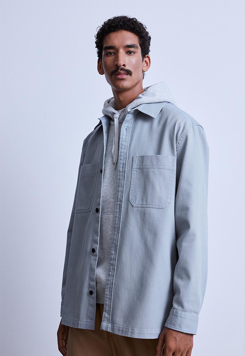 H&M - Regular fit overshirt - grey-blue