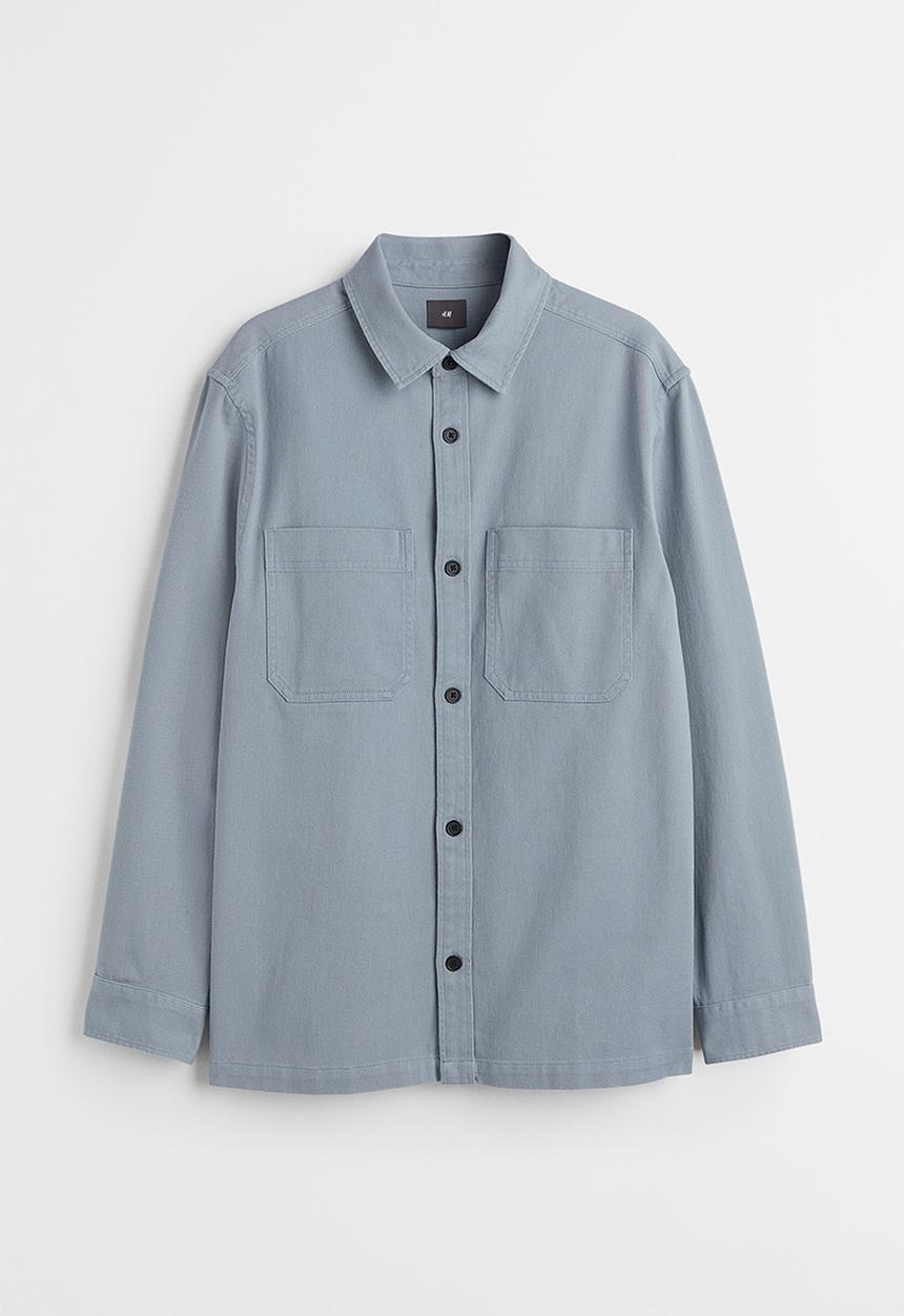 H&M - Regular fit overshirt - grey-blue