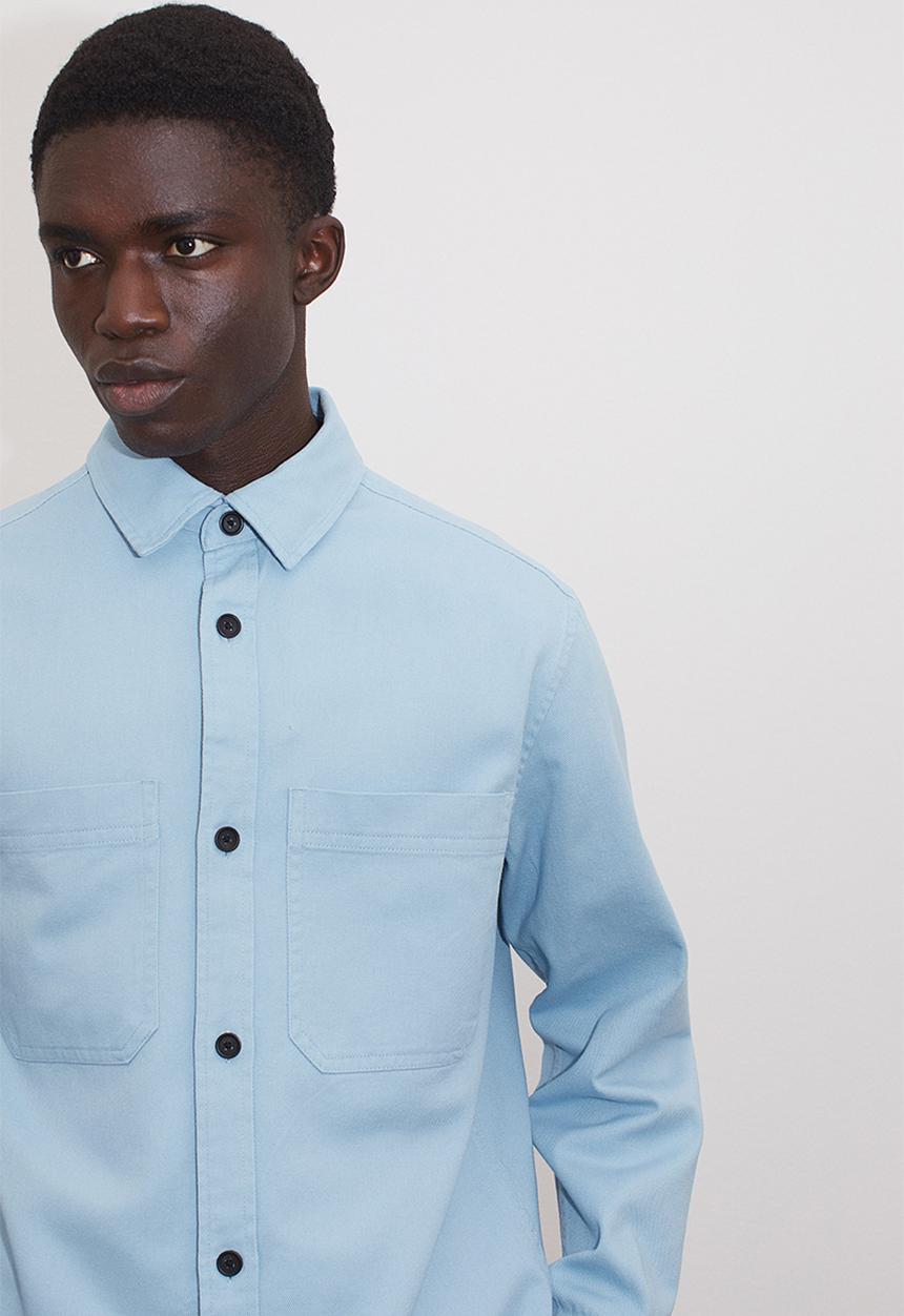 H&M - Regular fit overshirt - light blue