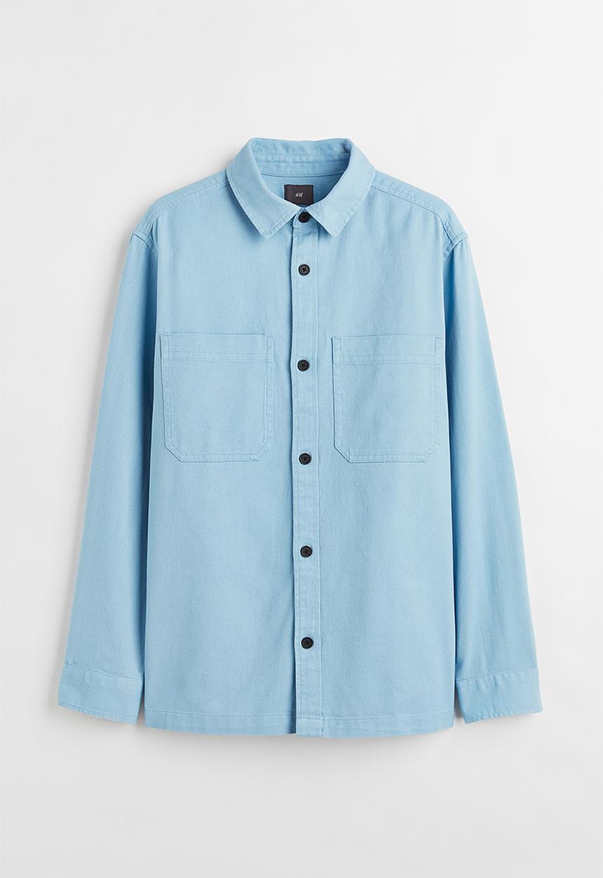 H&M - Regular fit overshirt - light blue