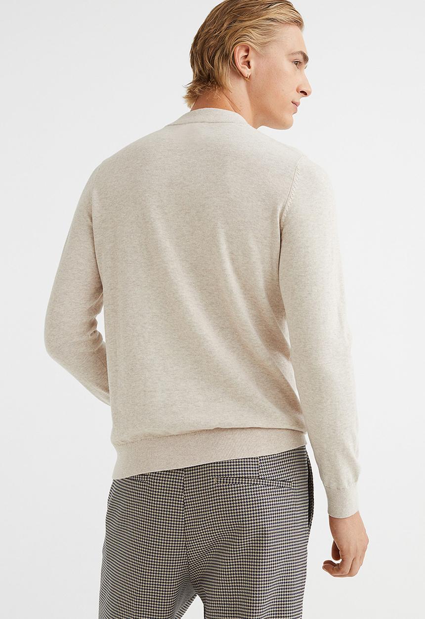 H&M - Slim fit fine-knit turtleneck jumper - light beige
