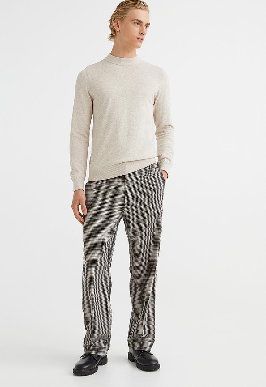 H&M - Slim fit fine-knit turtleneck jumper - light beige