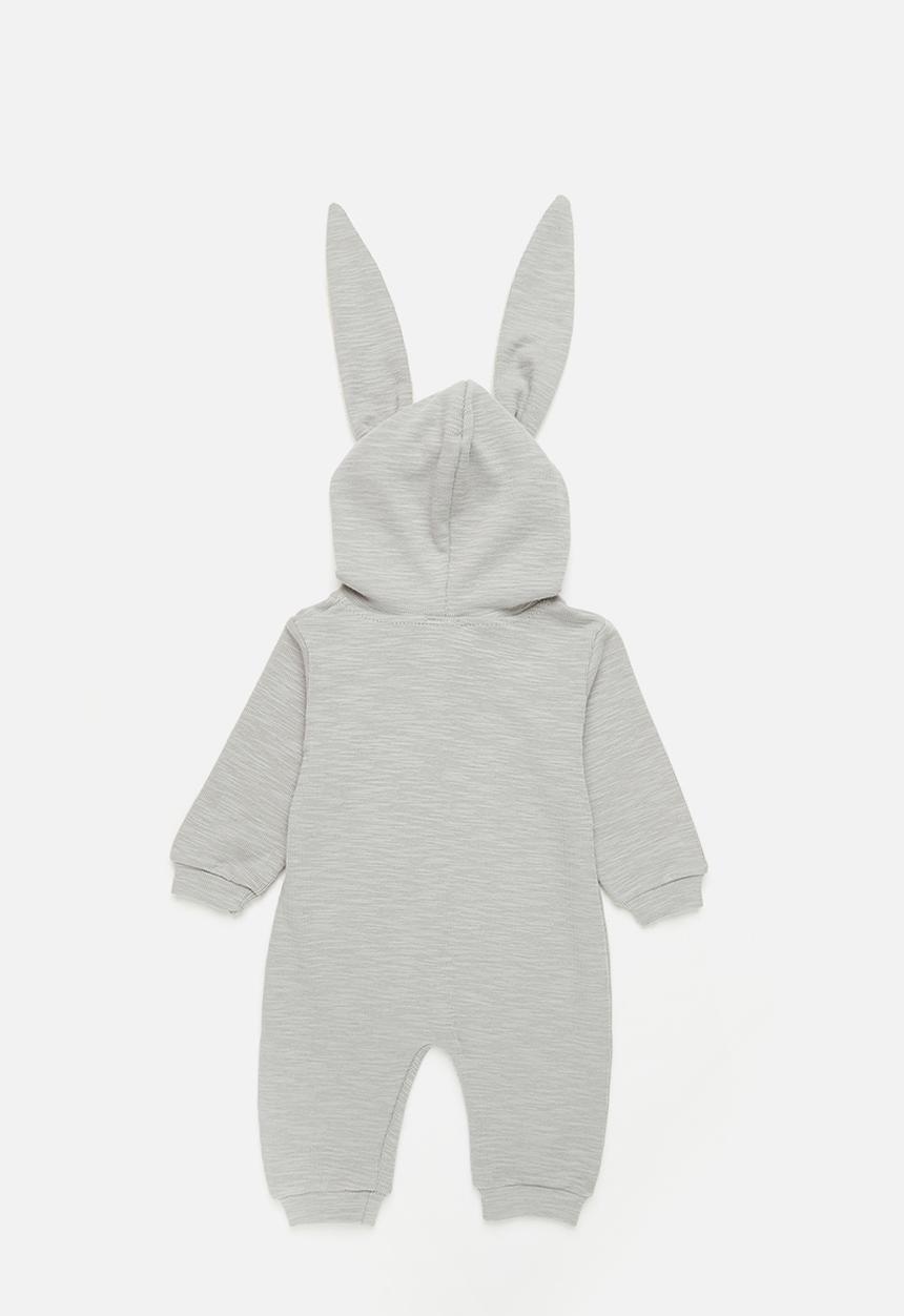 Pop Candy - Baby bunny romper - grey