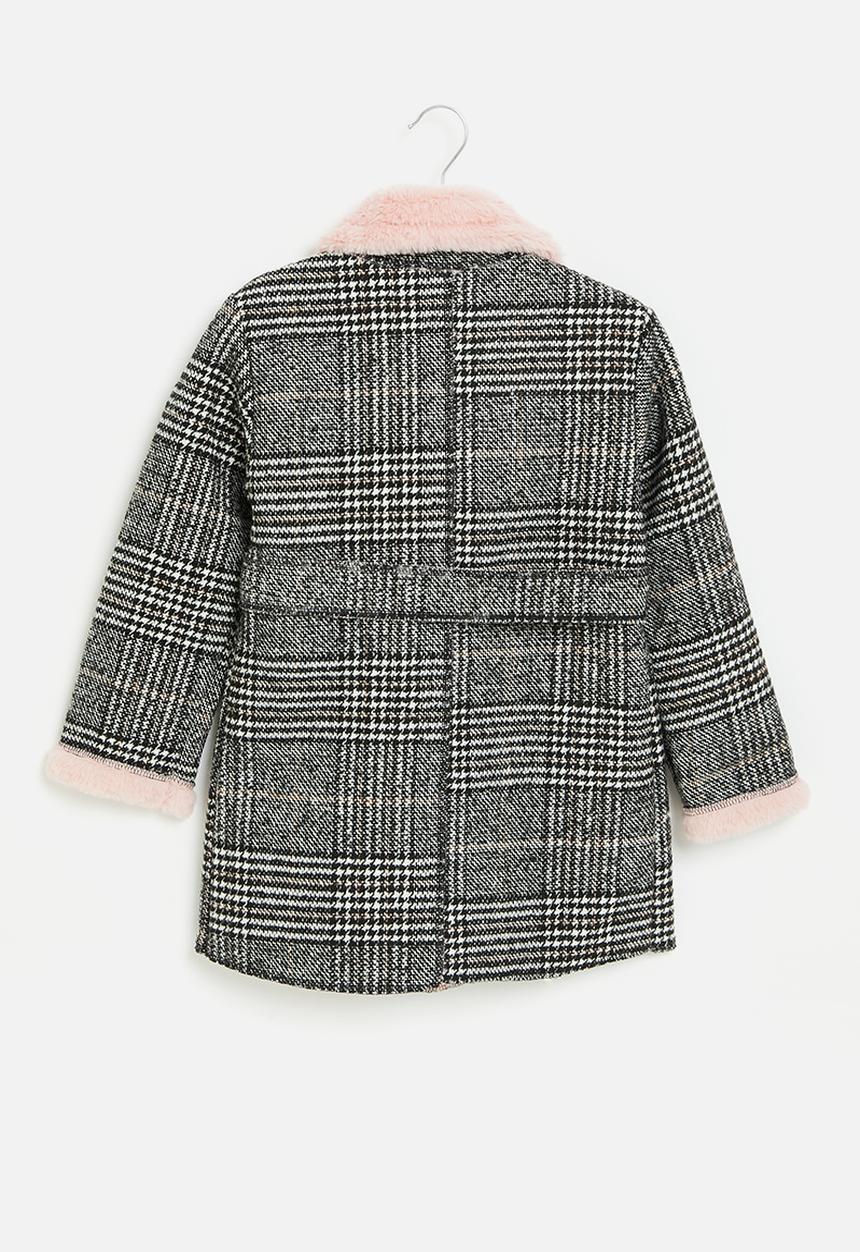Pop Candy - Girls check coat - multi