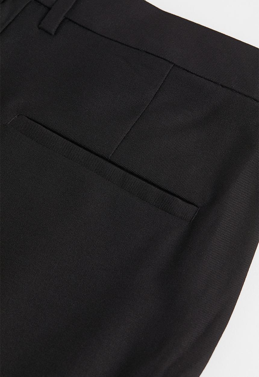H&M - Regular fit crease-leg trousers - black