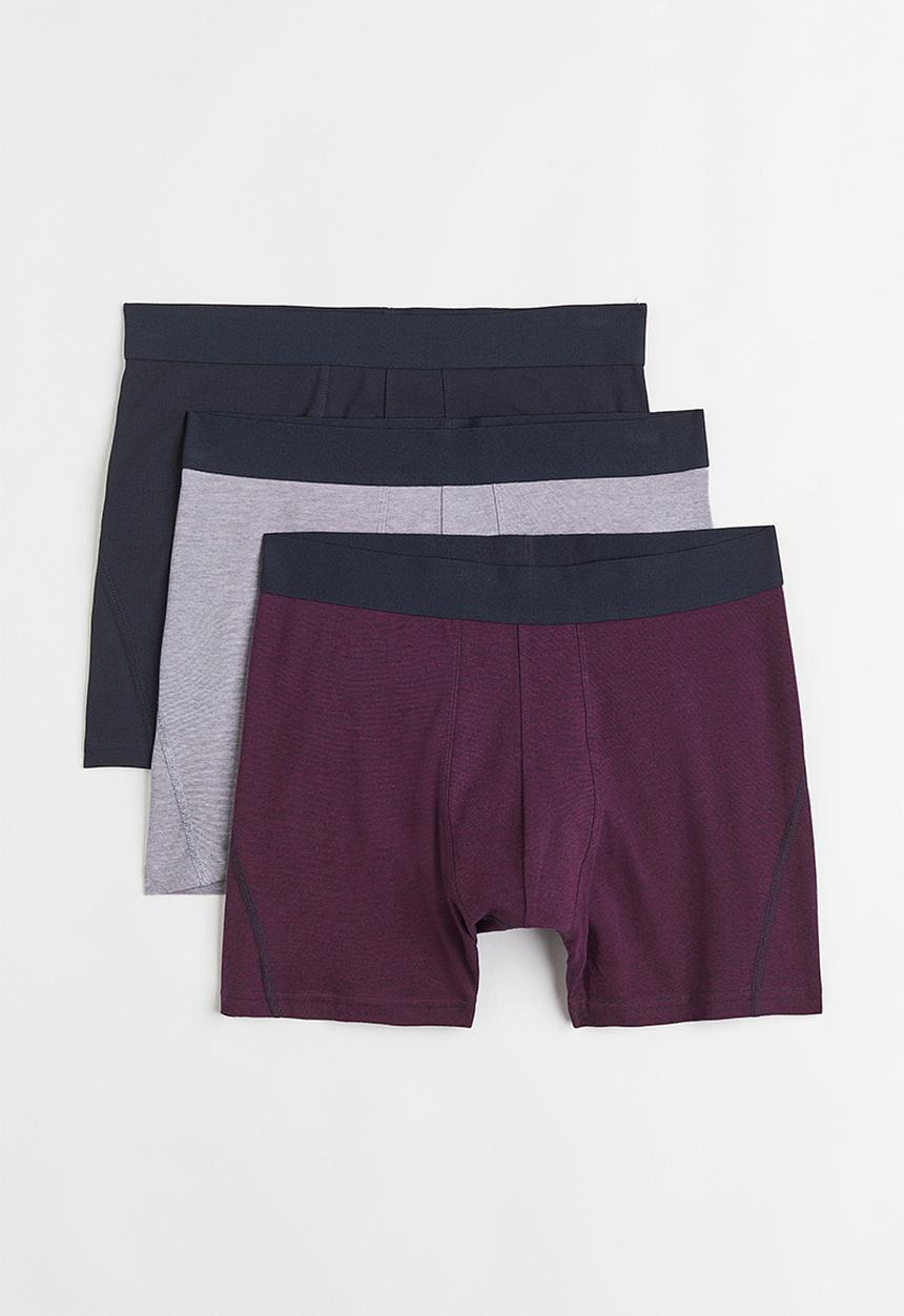 H&M - 3 Pack cotton mid trunks - multi