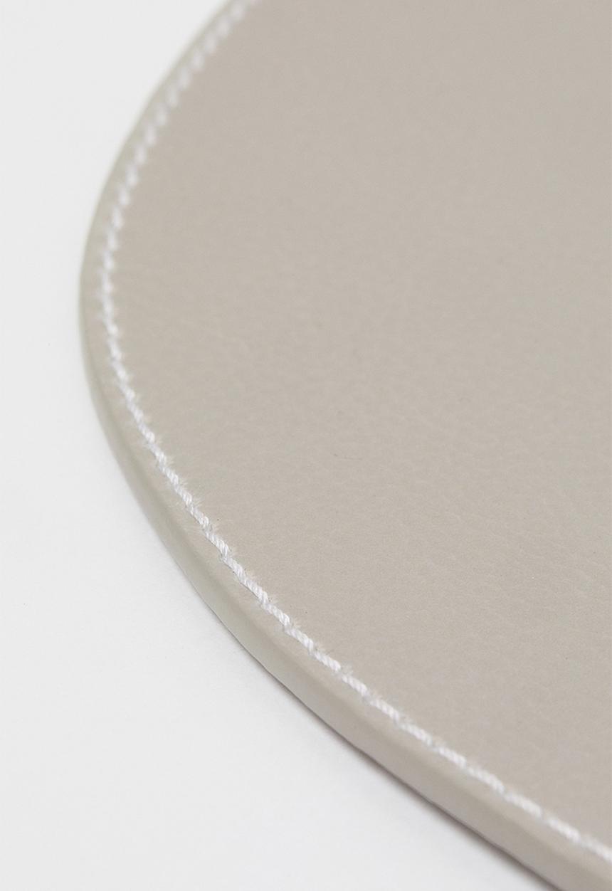H&M - Imitation leather table mat - grey/beige