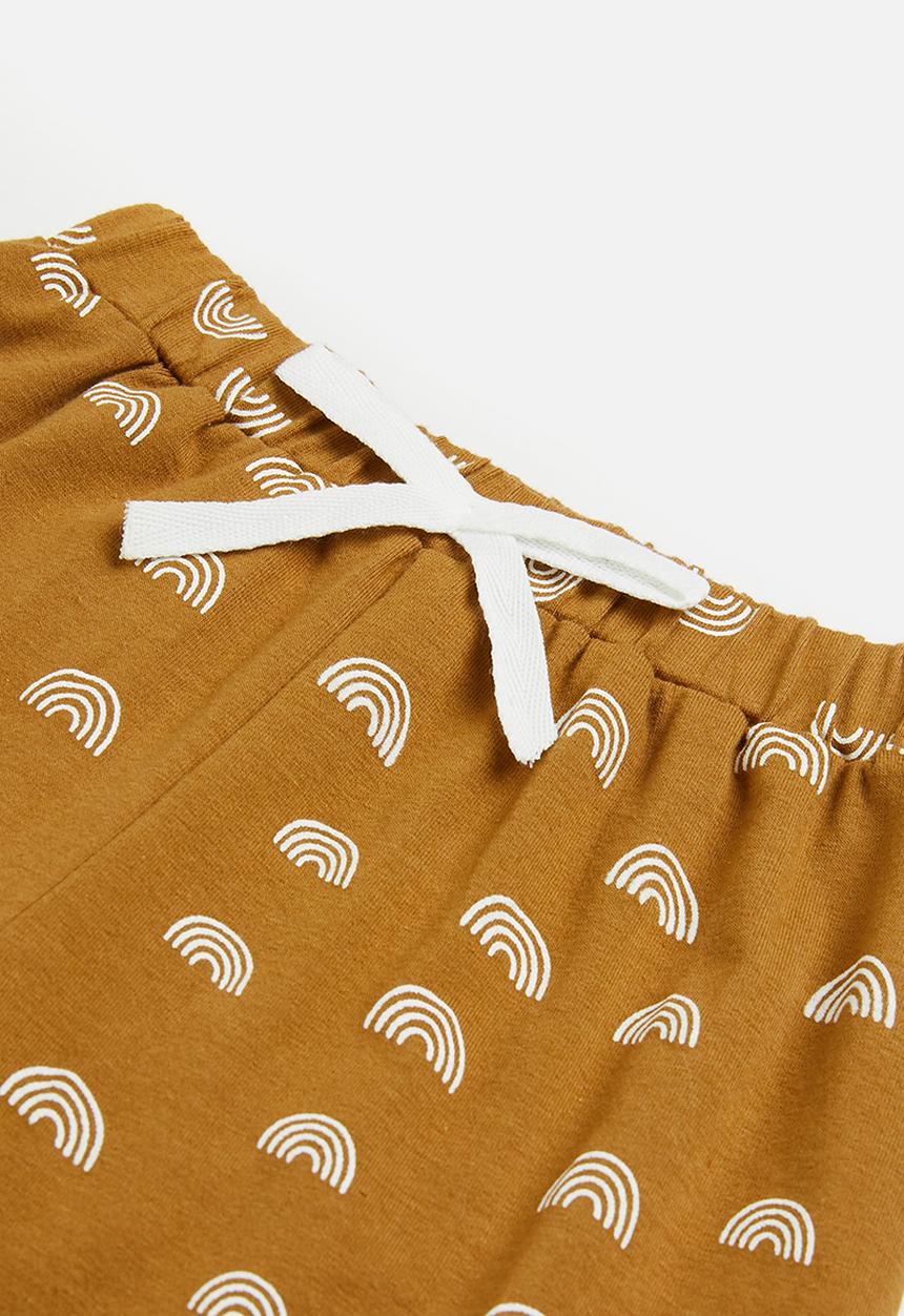 Pop Candy - Baby rainbow jogger & sweatshirt set - tan