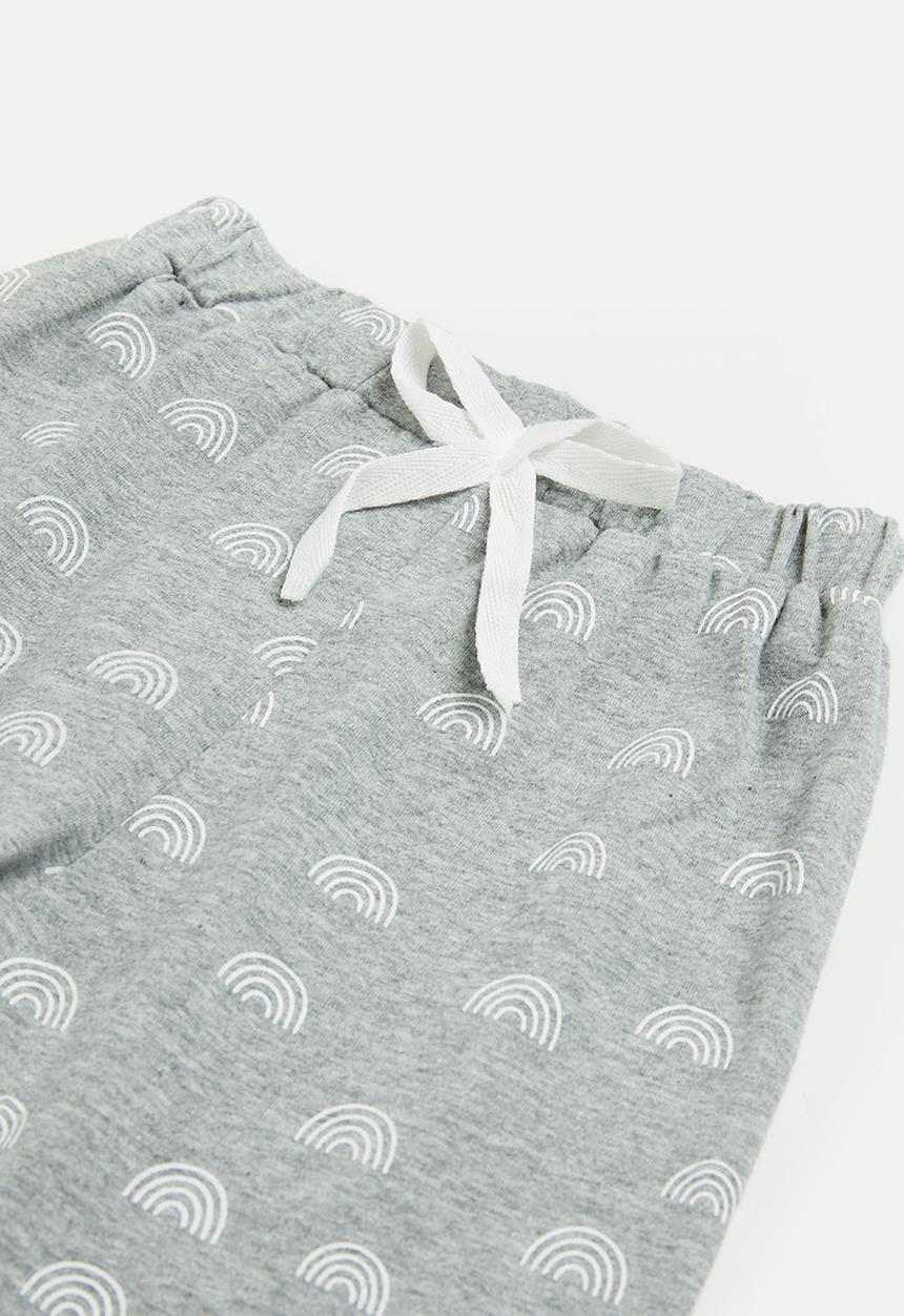 Pop Candy - Baby rainbow jogger & sweatshirt set - grey
