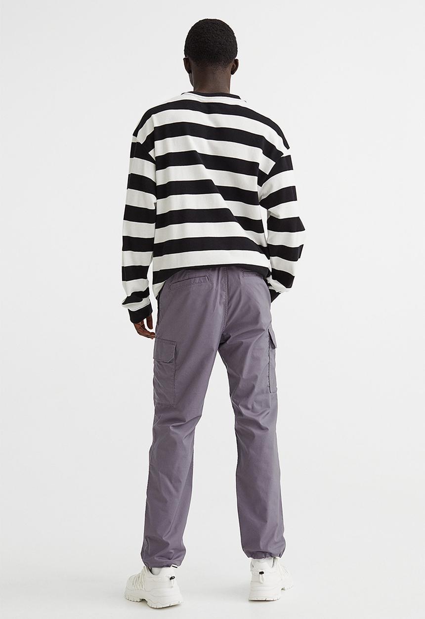 H&M - Regular fit ripstop cargo trousers - grey