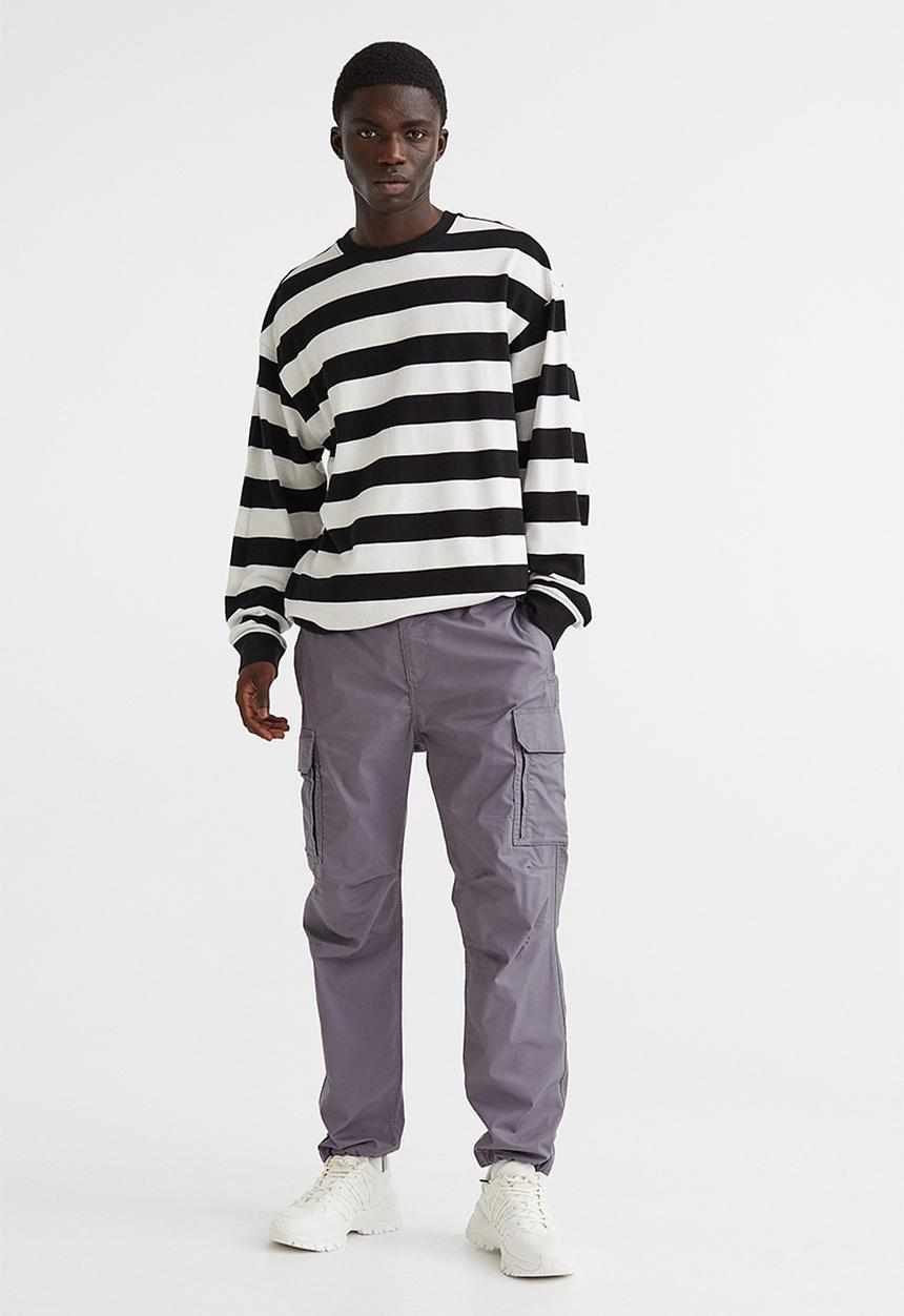 H&M - Regular fit ripstop cargo trousers - grey