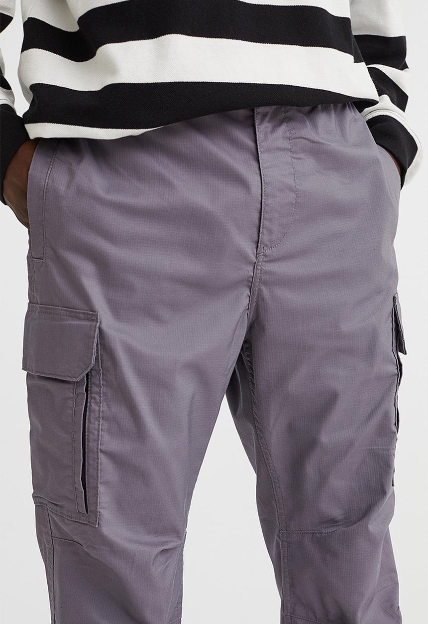 H&M - Regular fit ripstop cargo trousers - grey