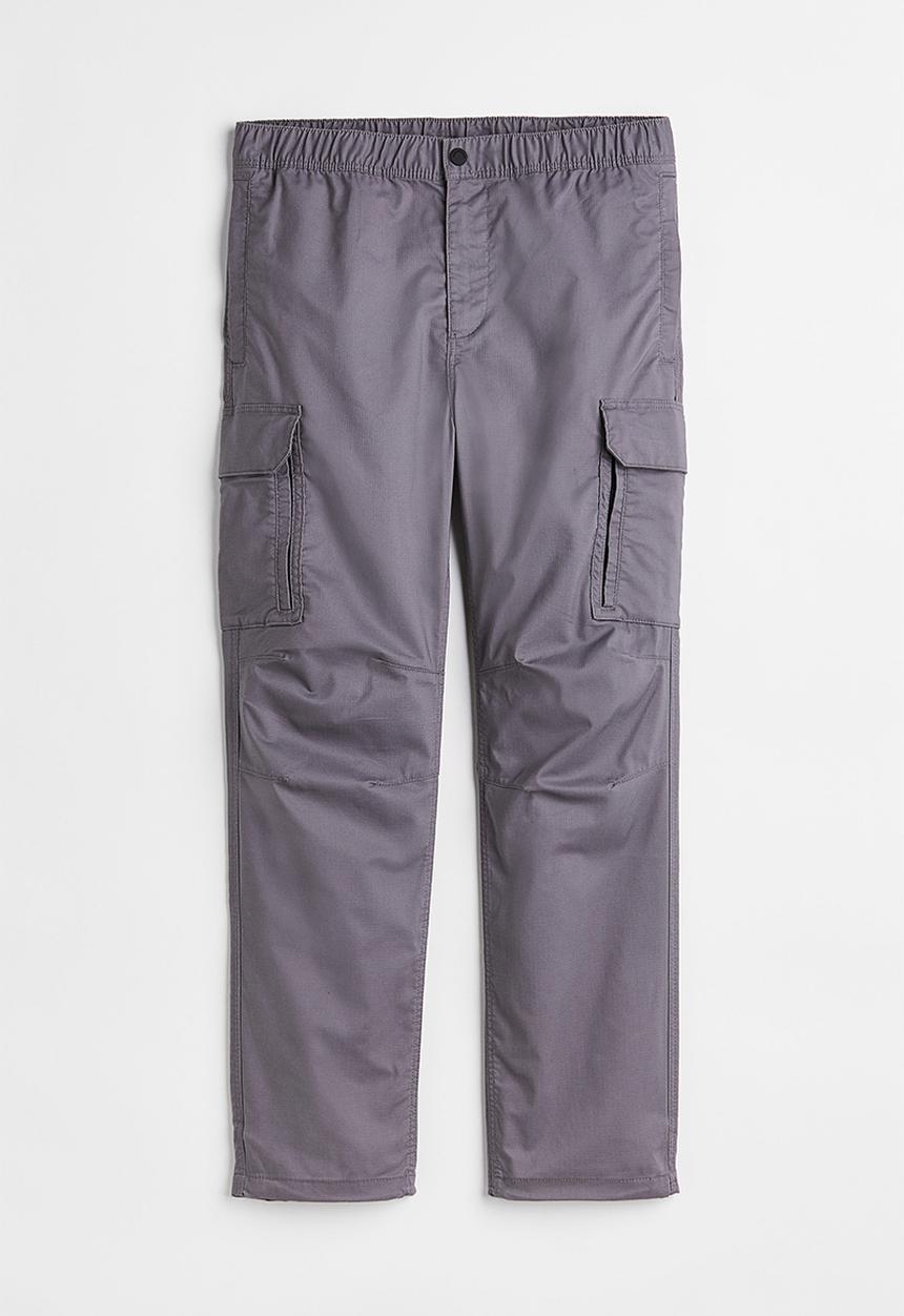 H&M - Regular fit ripstop cargo trousers - grey