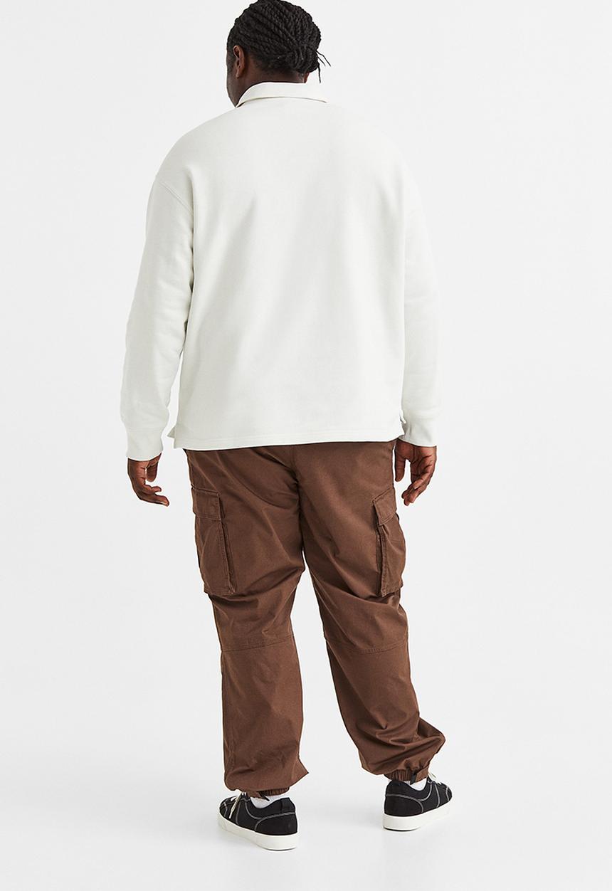 H&M - Relaxed fit cotton cargo joggers - brown