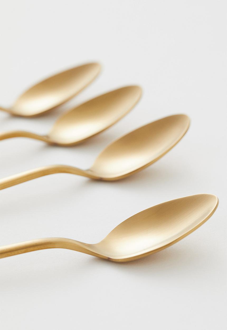 H&M - 4-pack teaspoons - gold