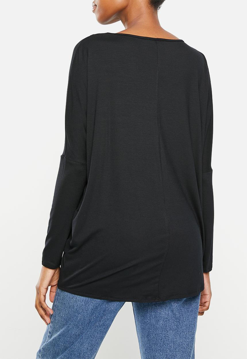 Superbalist - Maternity oversized wrap tee - black