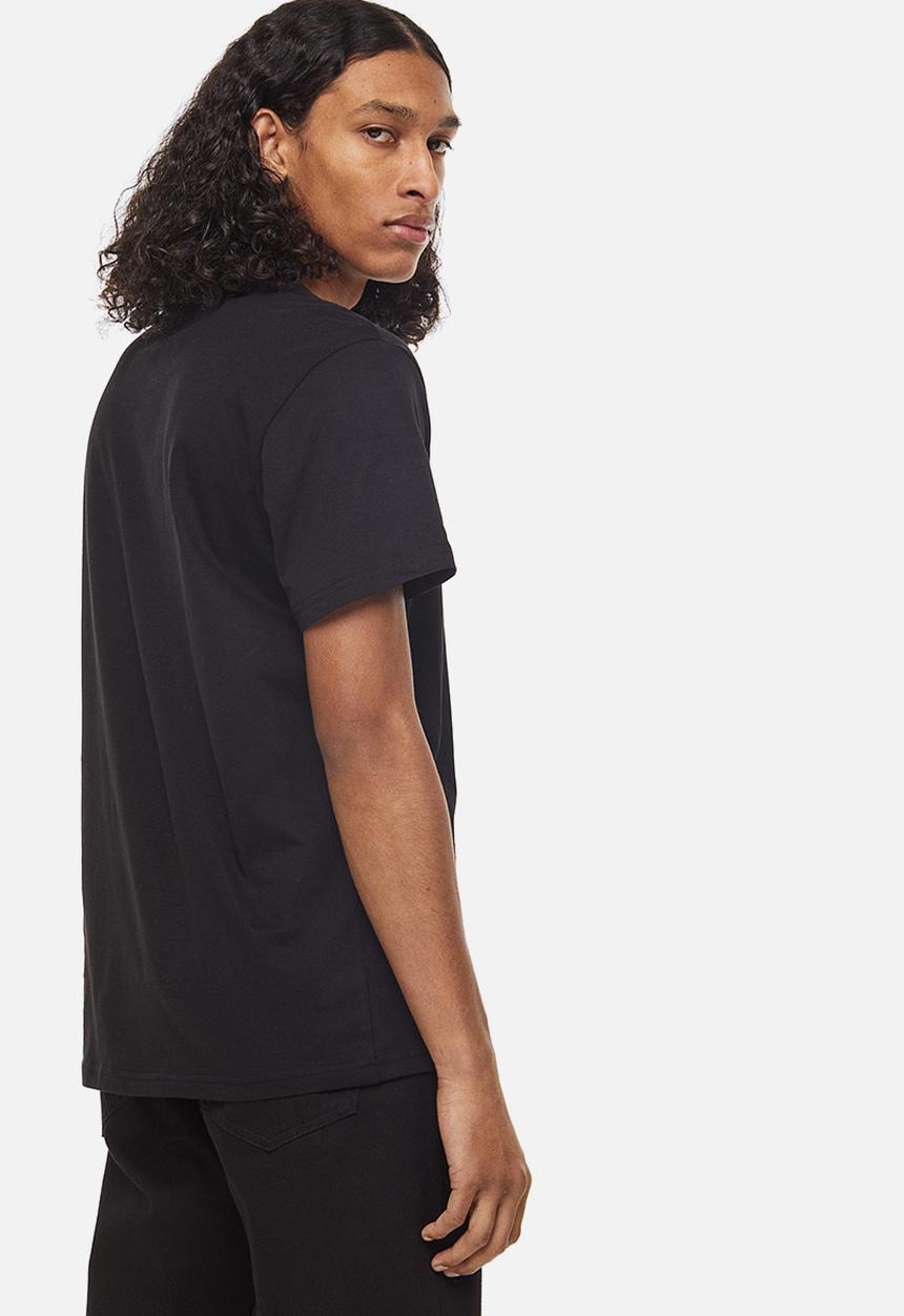 H&M - Regular fit round-neck T-shirt - black