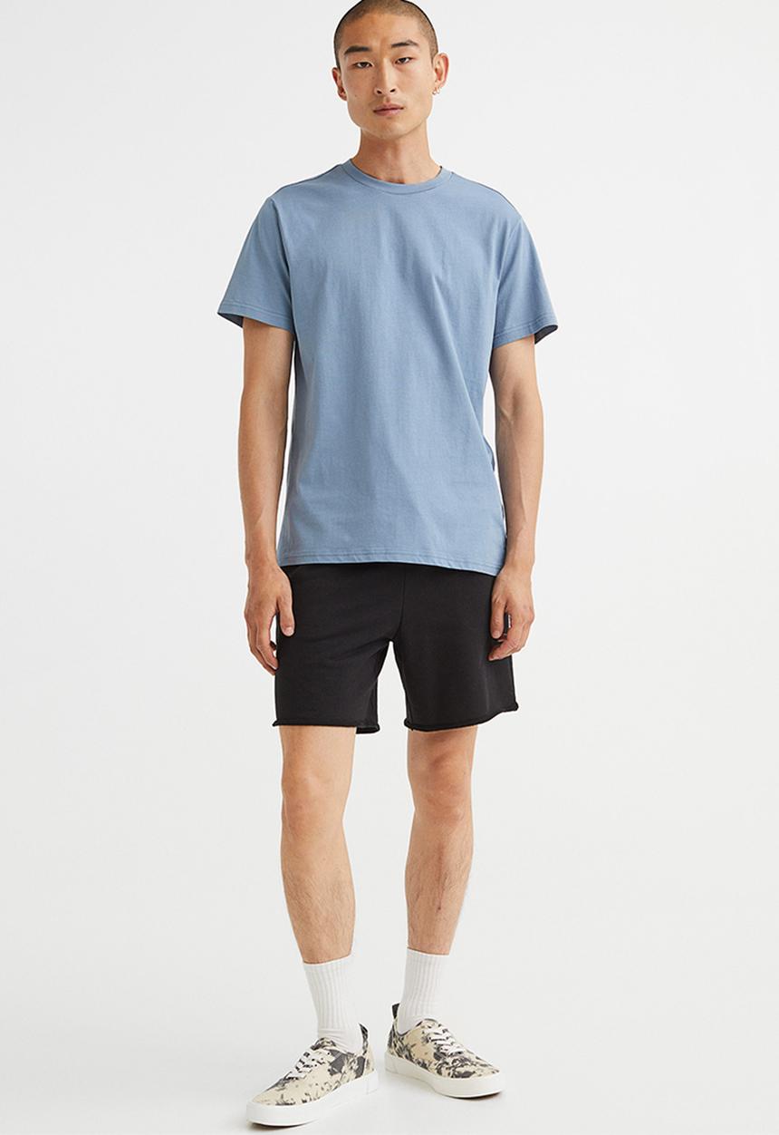 H&M - Regular fit round-neck T-shirt - blue