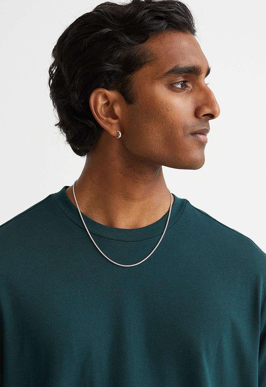 H&M - Regular fit round-neck T-shirt - dark turquoise
