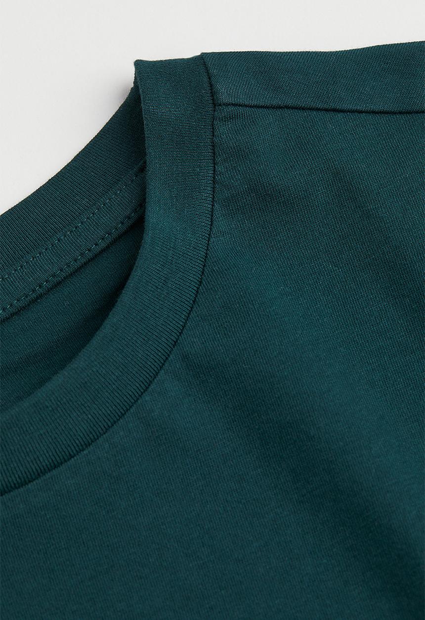 H&M - Regular fit round-neck T-shirt - dark turquoise