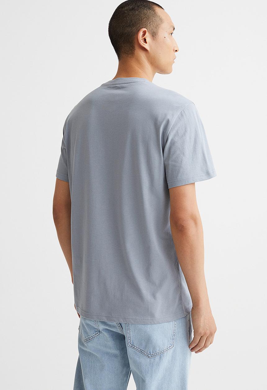 H&M - Regular fit round-neck T-shirt - grey