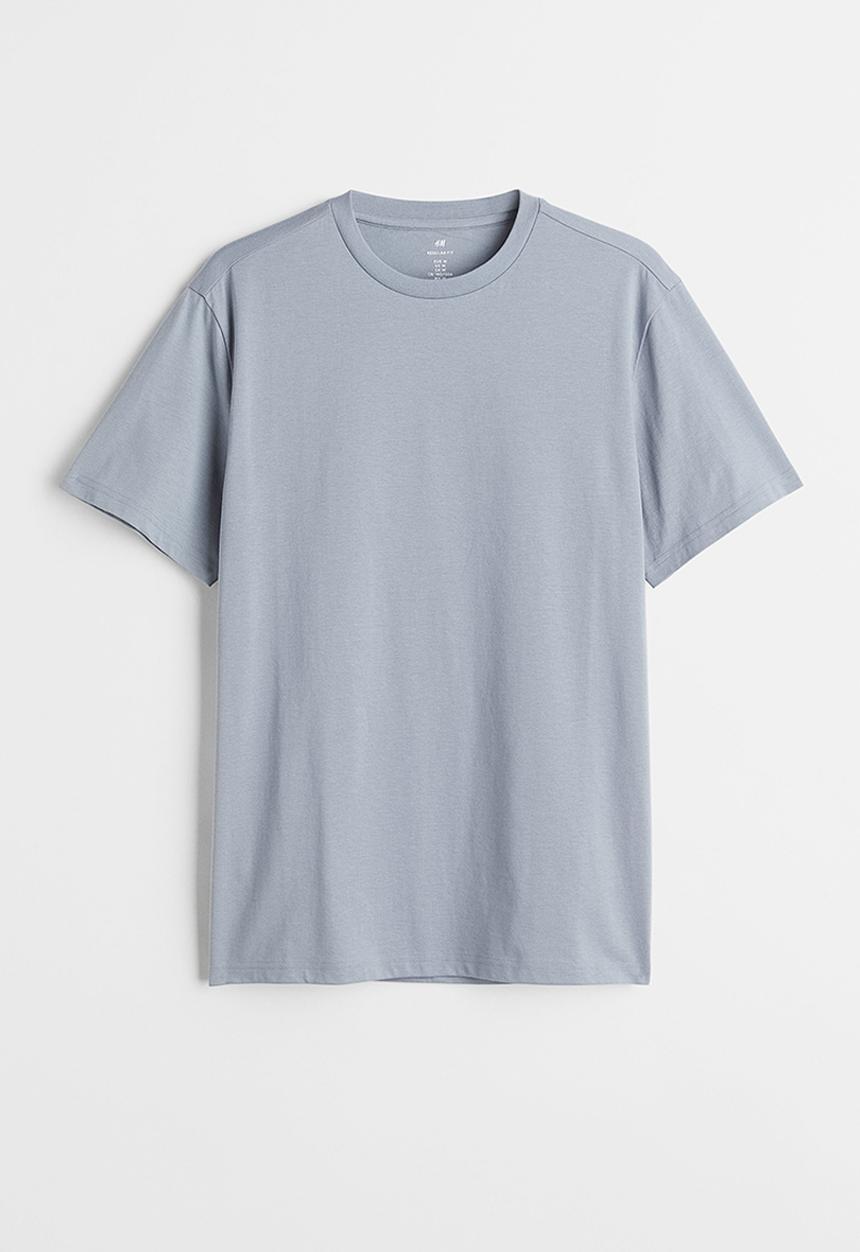 H&M - Regular fit round-neck T-shirt - grey