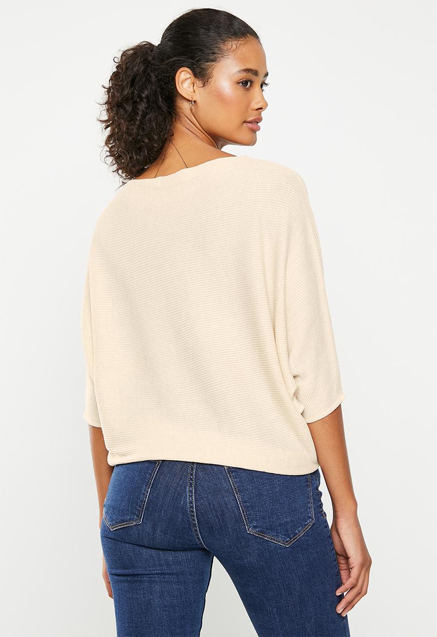 Noisy May - New behave batsleeve pullover knit - eggnog