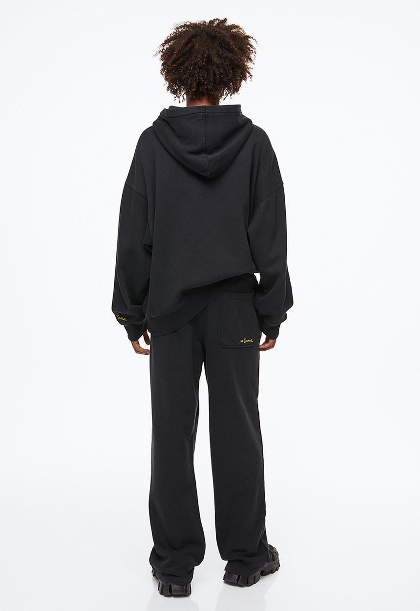 H&M - Loose fit cotton sweatpants - black/the simpsons