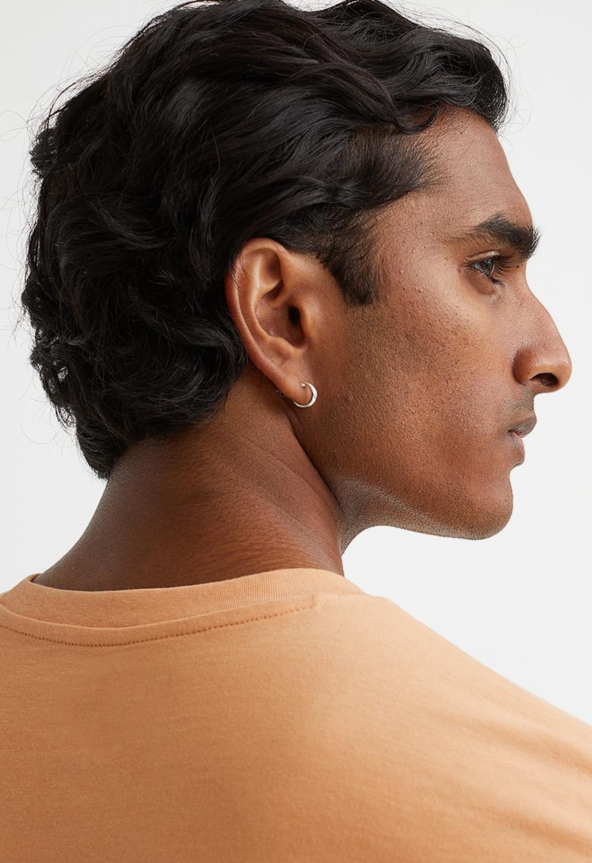 H&M - Regular fit round-neck T-shirt - light orange