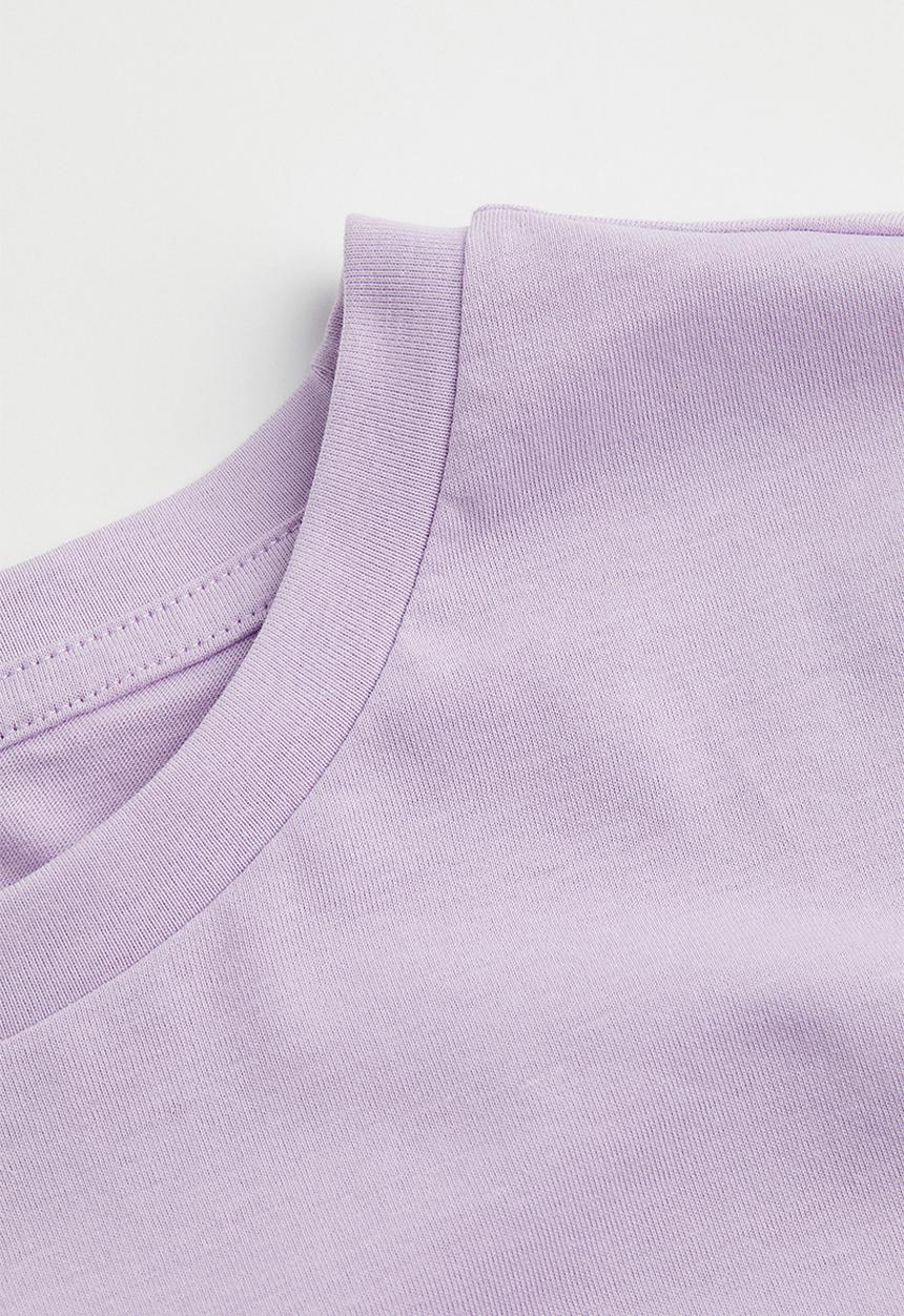 H&M - Regular fit round-neck T-shirt - light purple