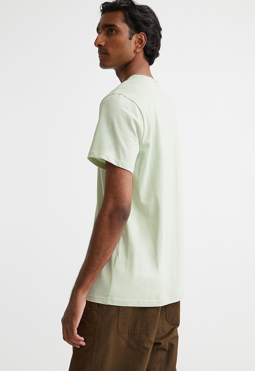 H&M - Regular fit round-neck T-shirt - mint green