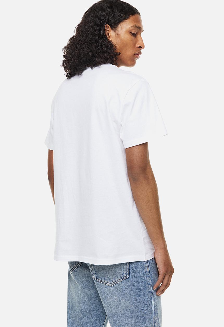 H&M - Regular fit round-neck T-shirt - white
