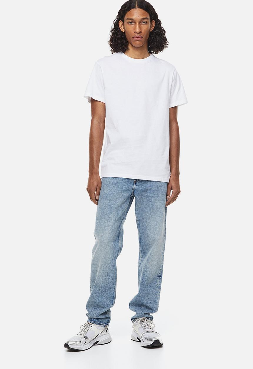 H&M - Regular fit round-neck T-shirt - white